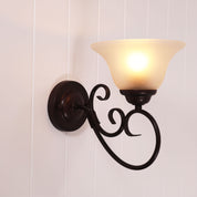 GASTON II WALL LIGHT BRONZE - Bronze Traditional Frost Wall Light