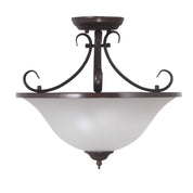 GASTON II SEMIFLUSH - Bronze Traditional Frost CTC pendant