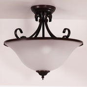 GASTON II SEMIFLUSH - Bronze Traditional Frost CTC pendant