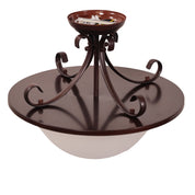 GASTON II SEMIFLUSH - Bronze Traditional Frost CTC pendant
