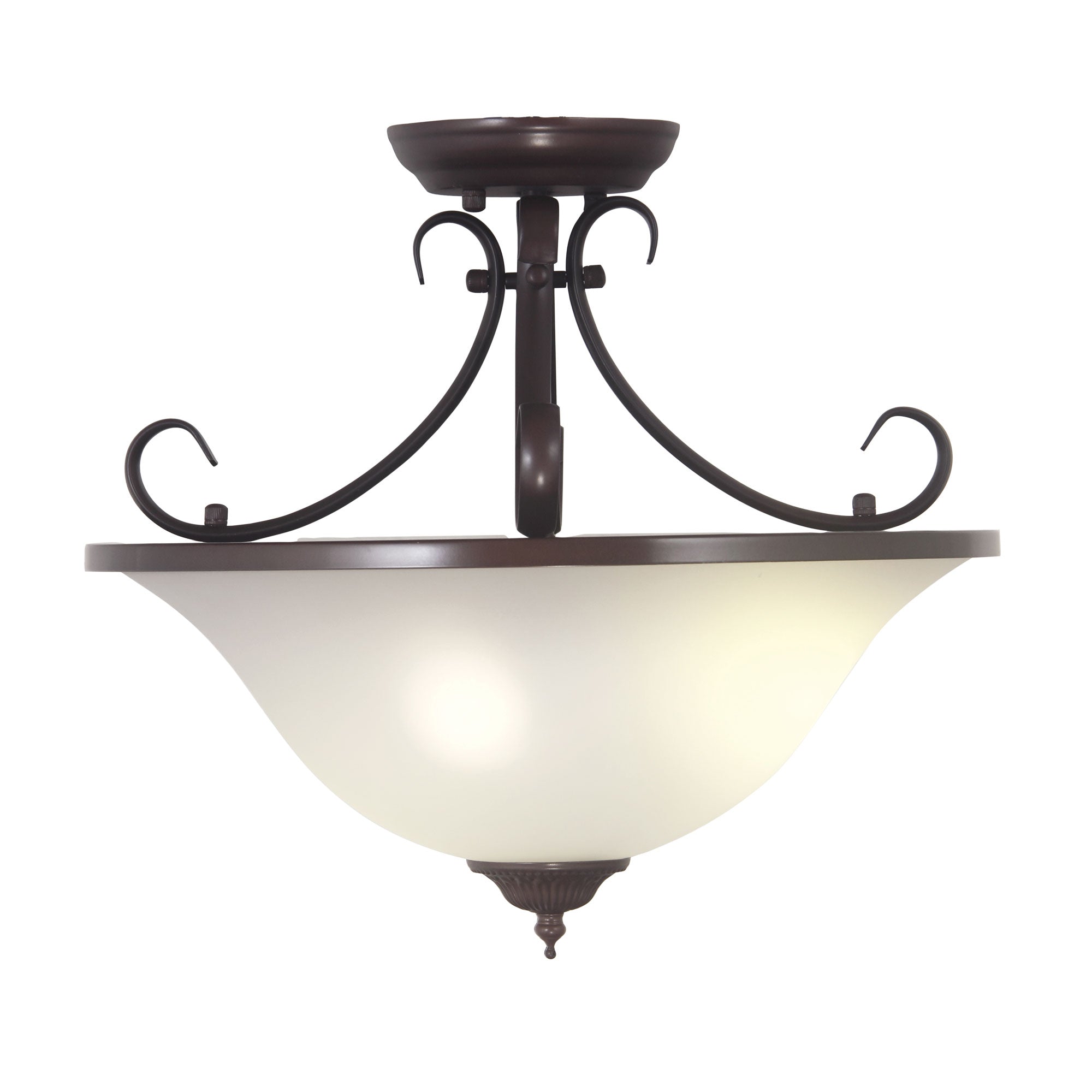 GASTON II SEMIFLUSH - Bronze Traditional Frost CTC pendant