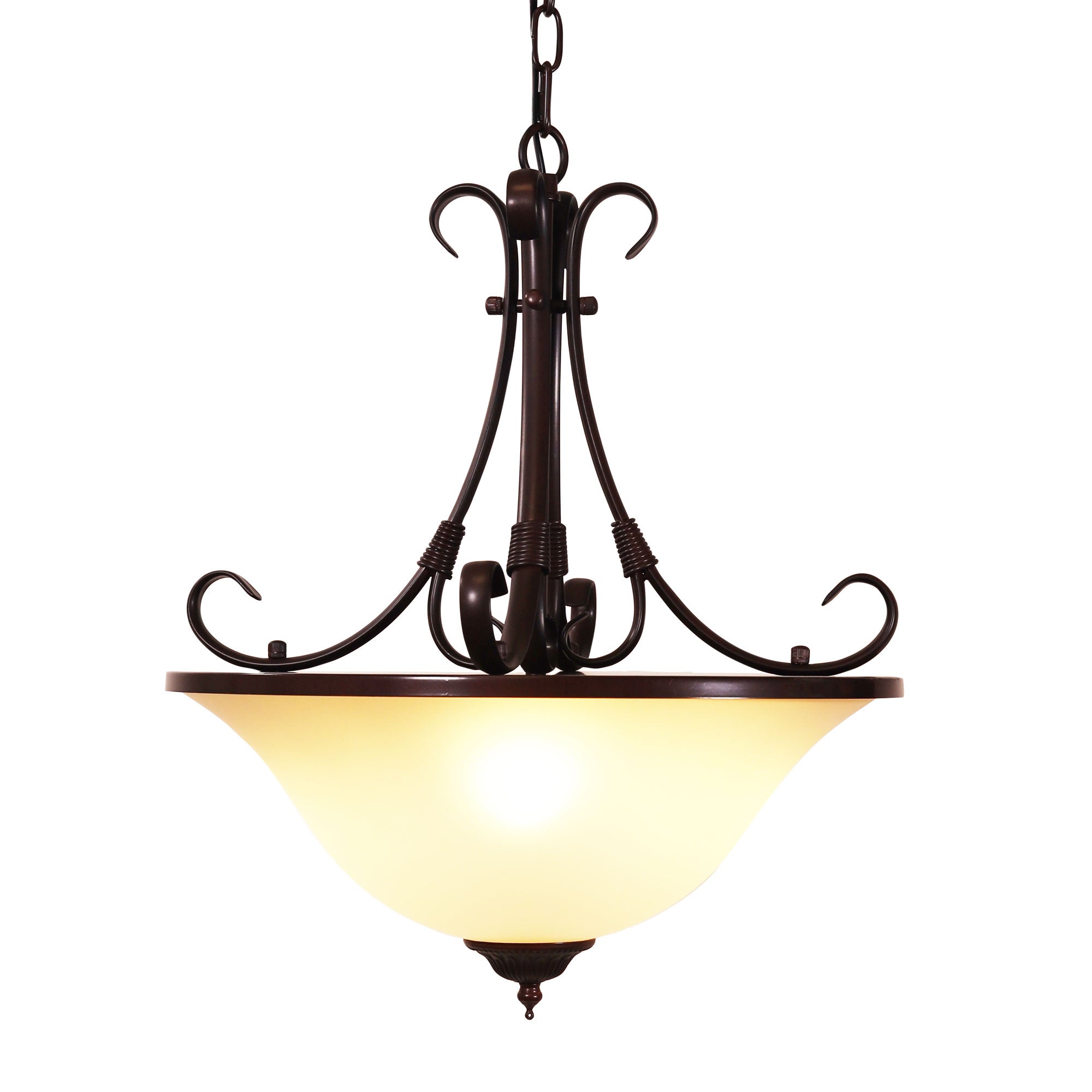 GASTON II 3LT SINGLE - Bronze Traditional Frost pendant