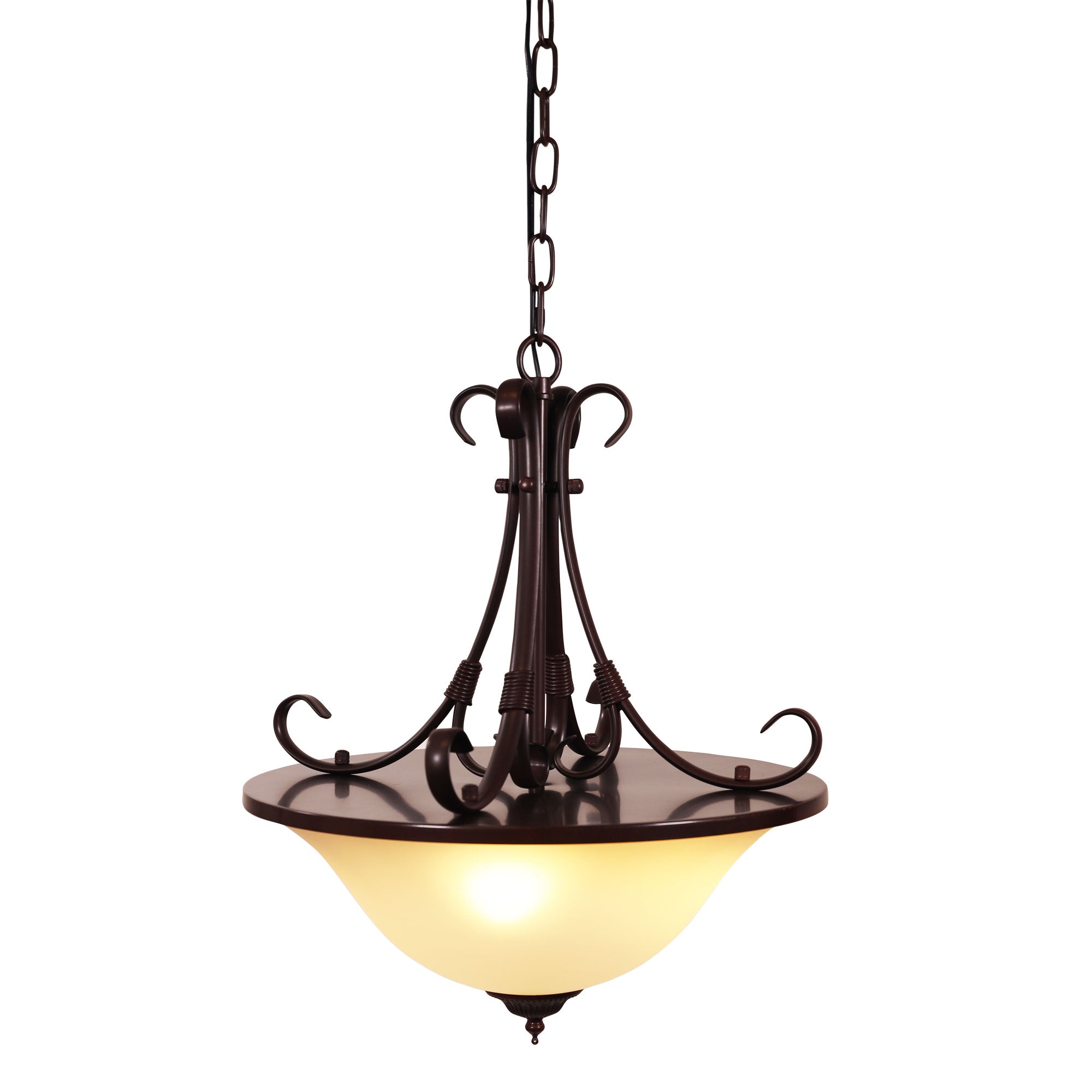 GASTON II 3LT SINGLE - Bronze Traditional Frost pendant
