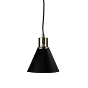 COMO ANTIQUE BRASS - Black and Antique Brass Single Pendant