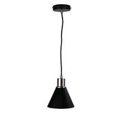 COMO BRUSHED CHROME - Black and Brushed Chrome Single Pendant