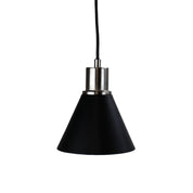 COMO BRUSHED CHROME - Black and Brushed Chrome Single Pendant