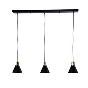 COMO TRILIGHT AB - Black and Antique Brass 3 Light Bar Pendant