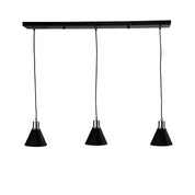 COMO TRILIGHT BC - Black and Brushed Chrome 3 Light Bar Pendant