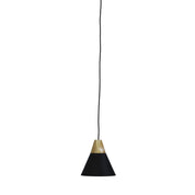 TRIGO.20 - Stylish Conical Black Pendant with Real Wood Accents