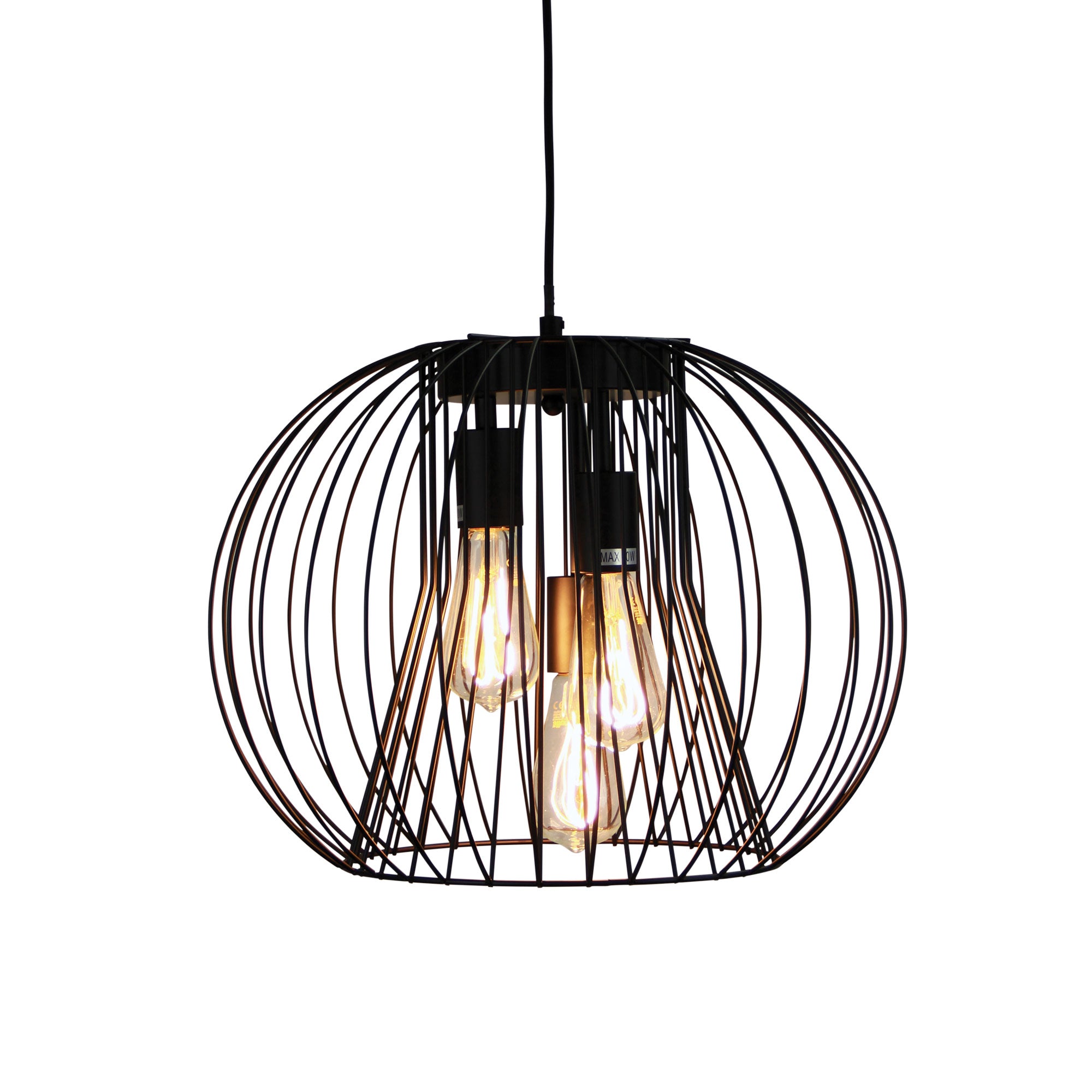 MALO.45 - Black Wire 3 Light Pendant