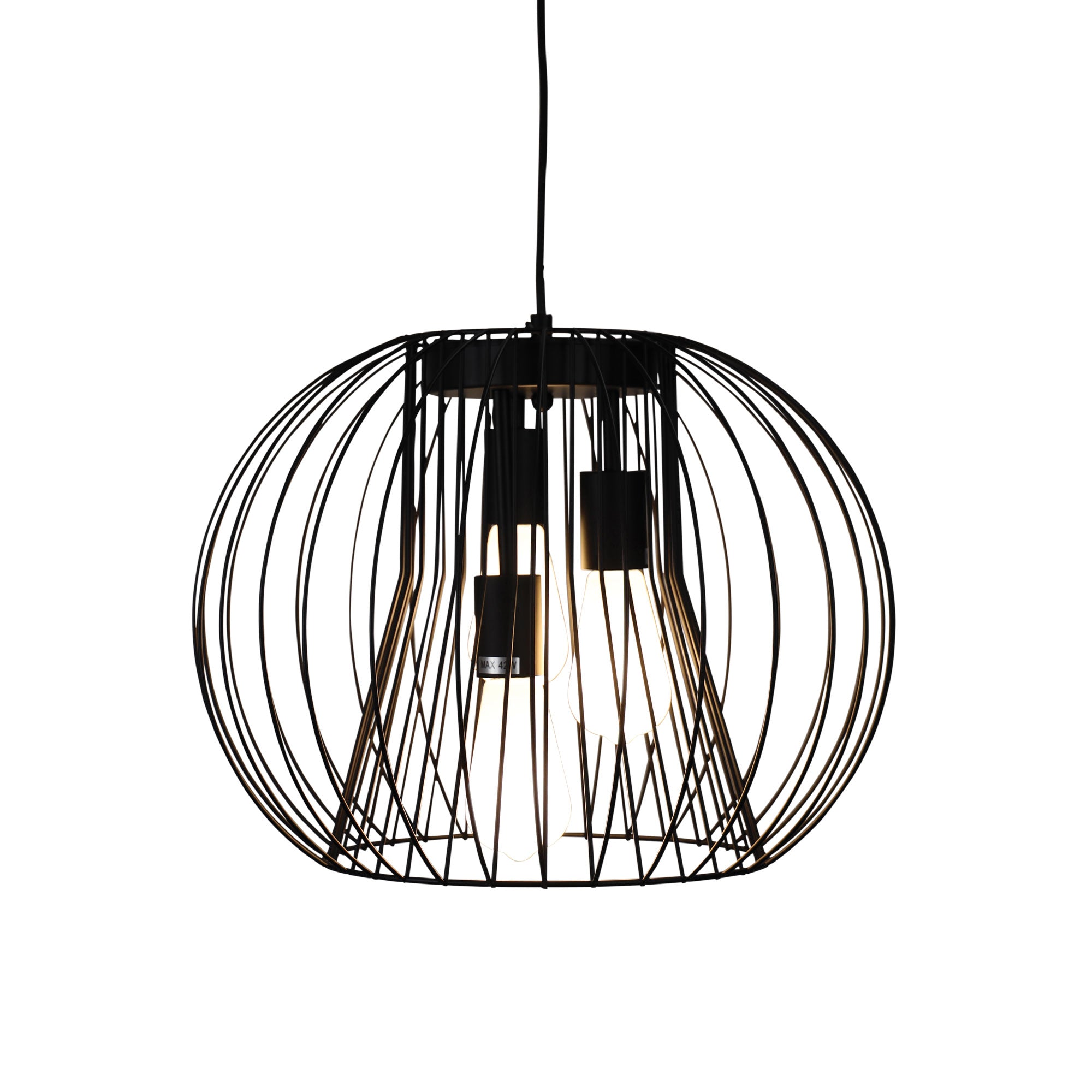 MALO.45 - Black Wire 3 Light Pendant