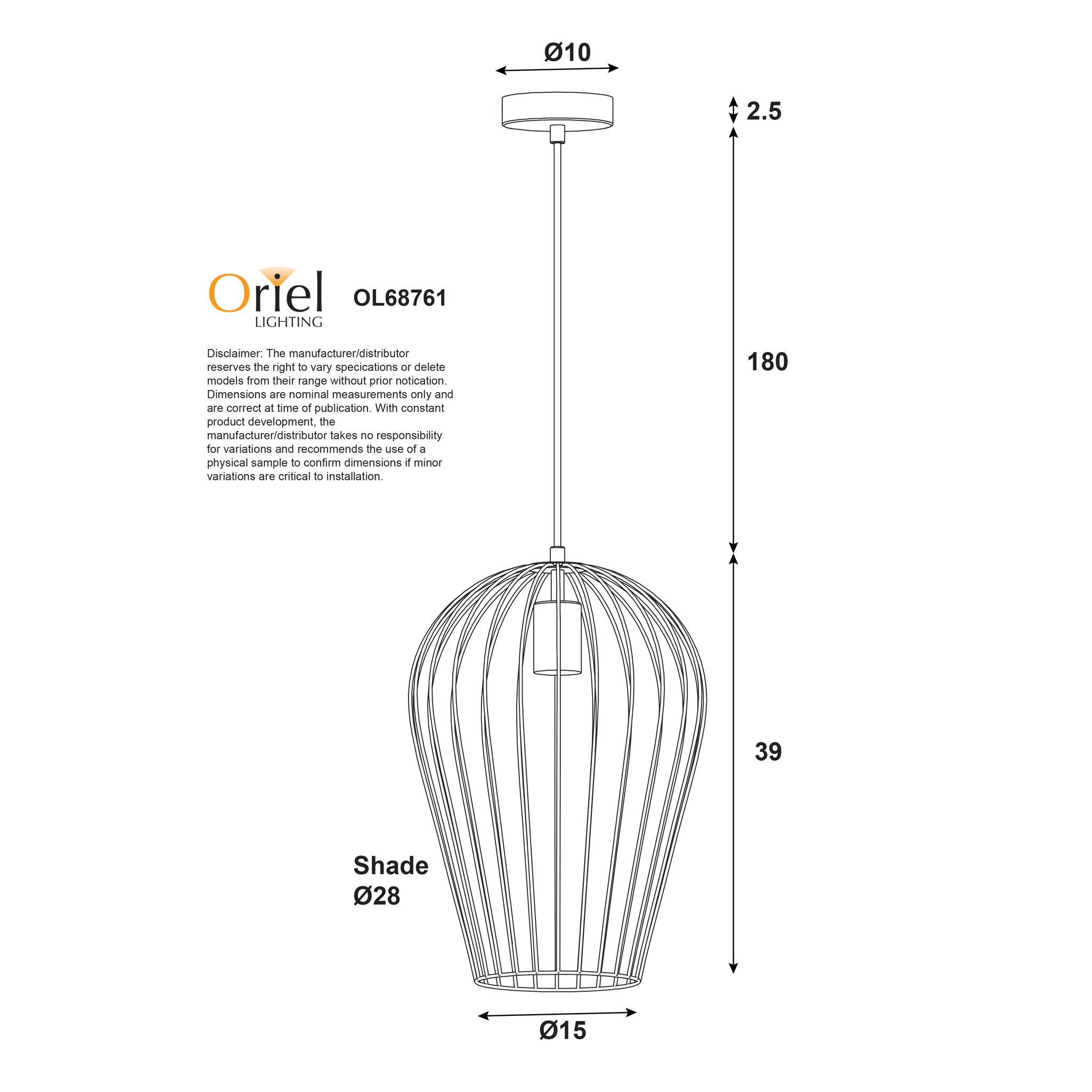 OLAM.27 - Single Wire Pendant