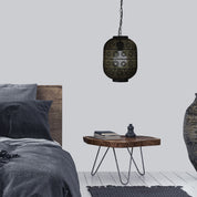 ALHAMBRA.25 - Laser Cut Metal Pendant with Gold Inner