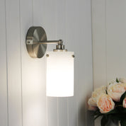 ZEST WALL - Retro Brushed Chrome and Glass Wall Light