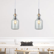 HOLBECK.17 - Scandi Clear Glass and Timber Pendant