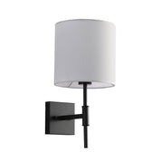 BELLA BLACK - Wall Sconce with Fabric Shade
