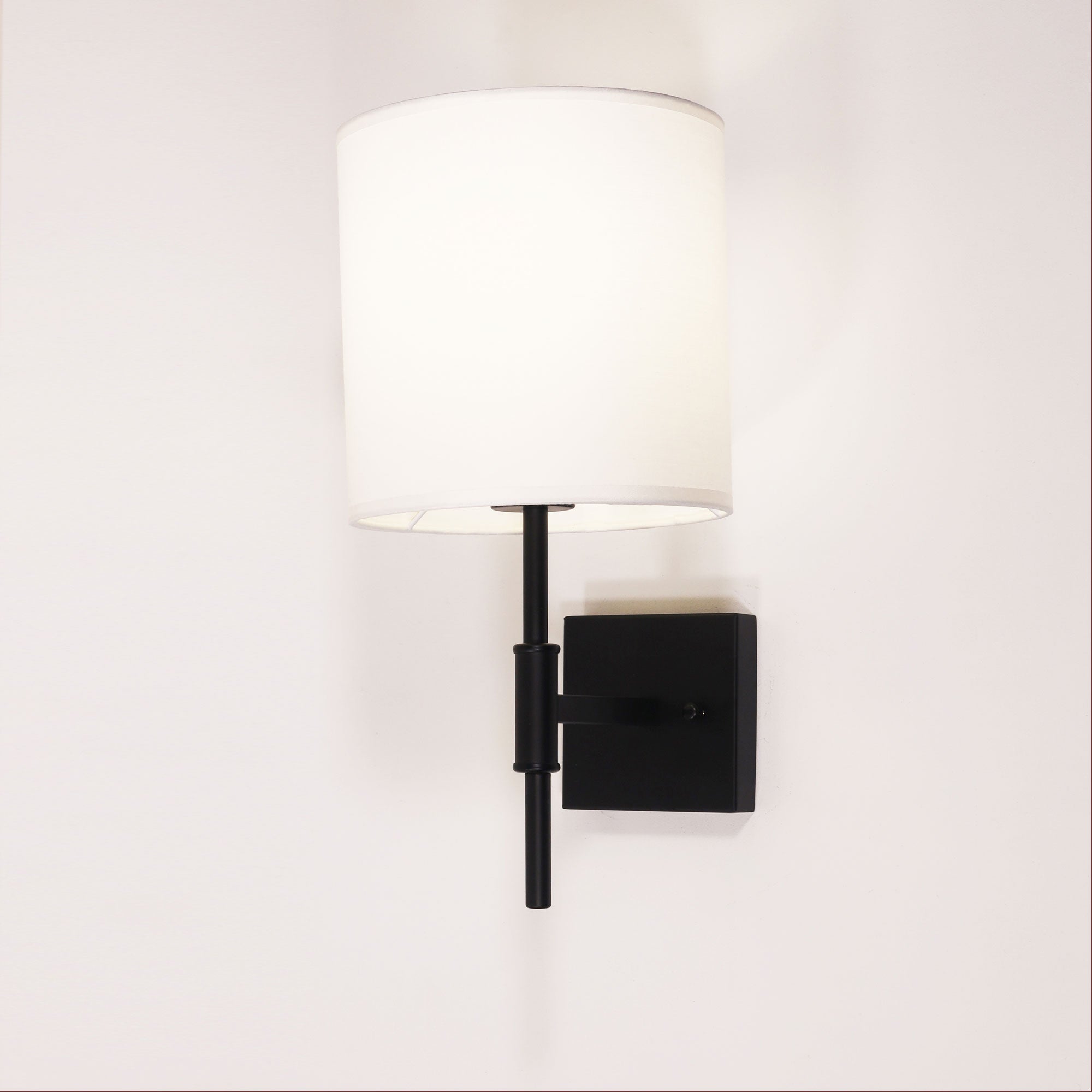 BELLA BLACK - Wall Sconce with Fabric Shade