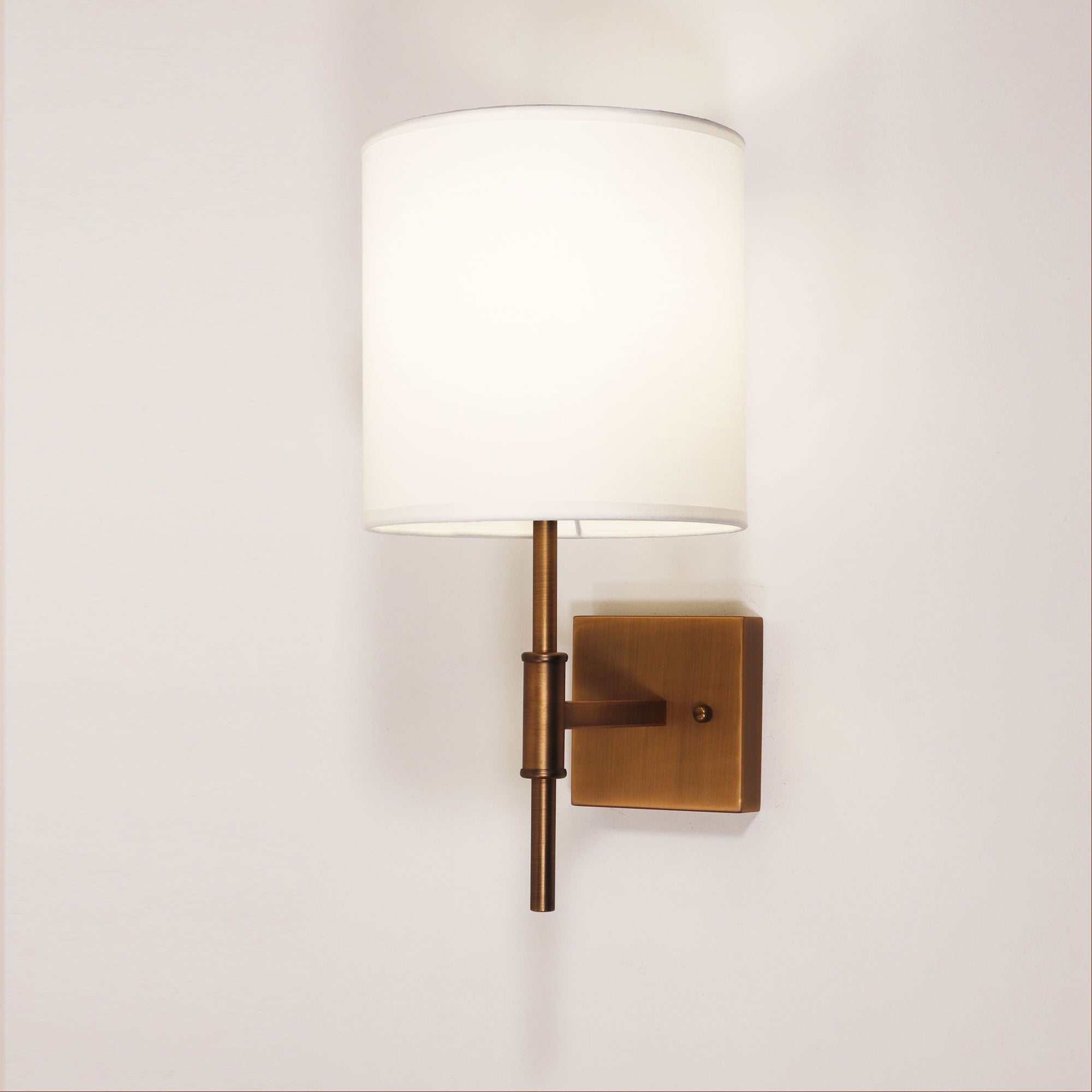 BELLA BRONZE - Wall Sconce with Fabric Shade