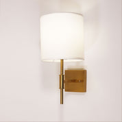 BELLA SATIN BRASS - Wall Sconce with Fabric Shade