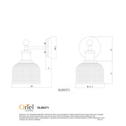 BRIGHTON AMBER - Holophane Glass Wall Light