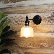 BOULTON BLACK - Vintage Wall Light in Matt Black