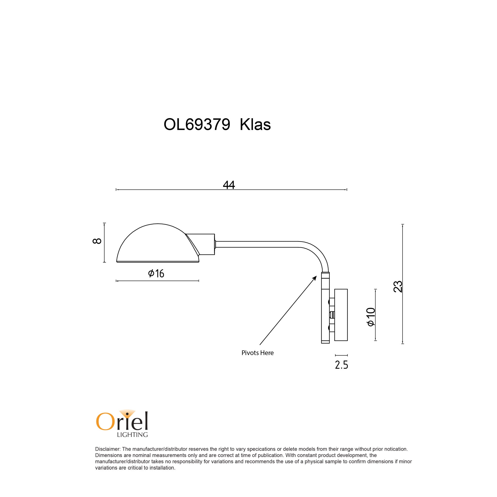 KLAS - Swing Arm Wall Light