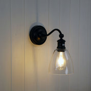 WARWICK Wall Light - Black / Clear