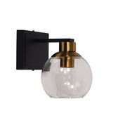 CLAYTON SINGLE - Clear Glass Wall Light