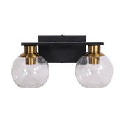 CLAYTON DOUBLE - Clear Glass Wall Light