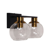 CLAYTON DOUBLE - Clear Glass Wall Light
