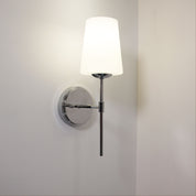 KINBURY CHROME - Opal Glass Wall Light