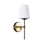 KINBURY SATIN BRASS - Opal Glass Wall Light