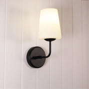 HOPLEY BLACK - Glass Wall Light