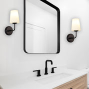 HOPLEY BLACK - Glass Wall Light
