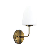 HOPLEY SATIN BRASS - Glass Wall Light