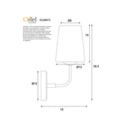 HOPLEY SATIN BRASS - Glass Wall Light