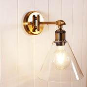 HEATH SATIN BRASS - Swing Arm Wall Light