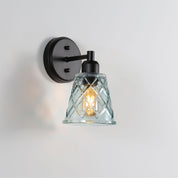 DRAM WALL LIGHT BLUE - Vintage Cut Glass Wall Light