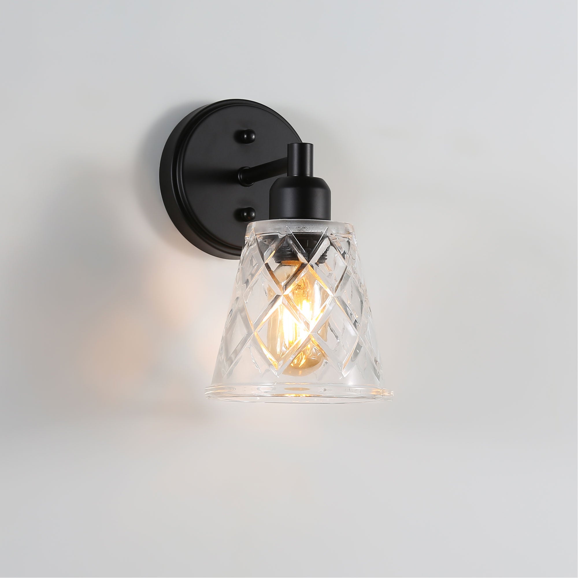 DRAM WALL LIGHT CLEAR - Vintage Cut Glass Wall Light