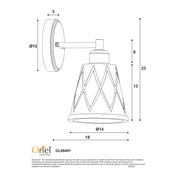 DRAM WALL LIGHT BLUE - Vintage Cut Glass Wall Light