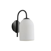 ARLEY BLACK - Opal Matt Wall Light