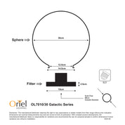 GALACTIC 30 - 30cm IP44 Outdoor Acrylic Post Top