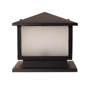 CORTEZ Black - 240v Outdoor Pillar Mount 30x30cm