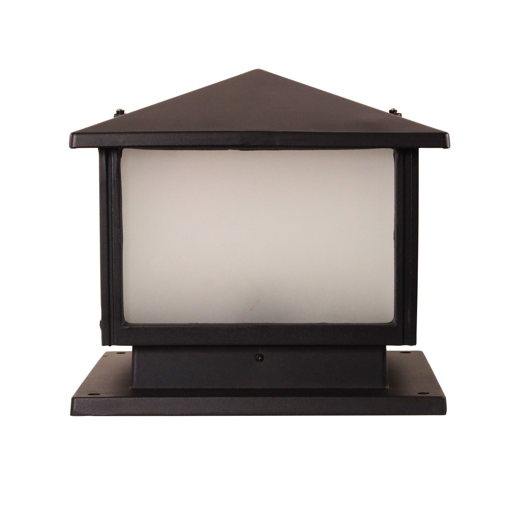 CORTEZ Black - 240v Outdoor Pillar Mount 30x30cm