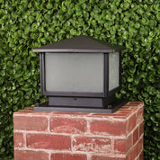 CORTEZ Black - 240v Outdoor Pillar Mount 30x30cm
