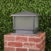 CORTEZ Graphite - 240v Outdoor Pillar Mount 30x30cm