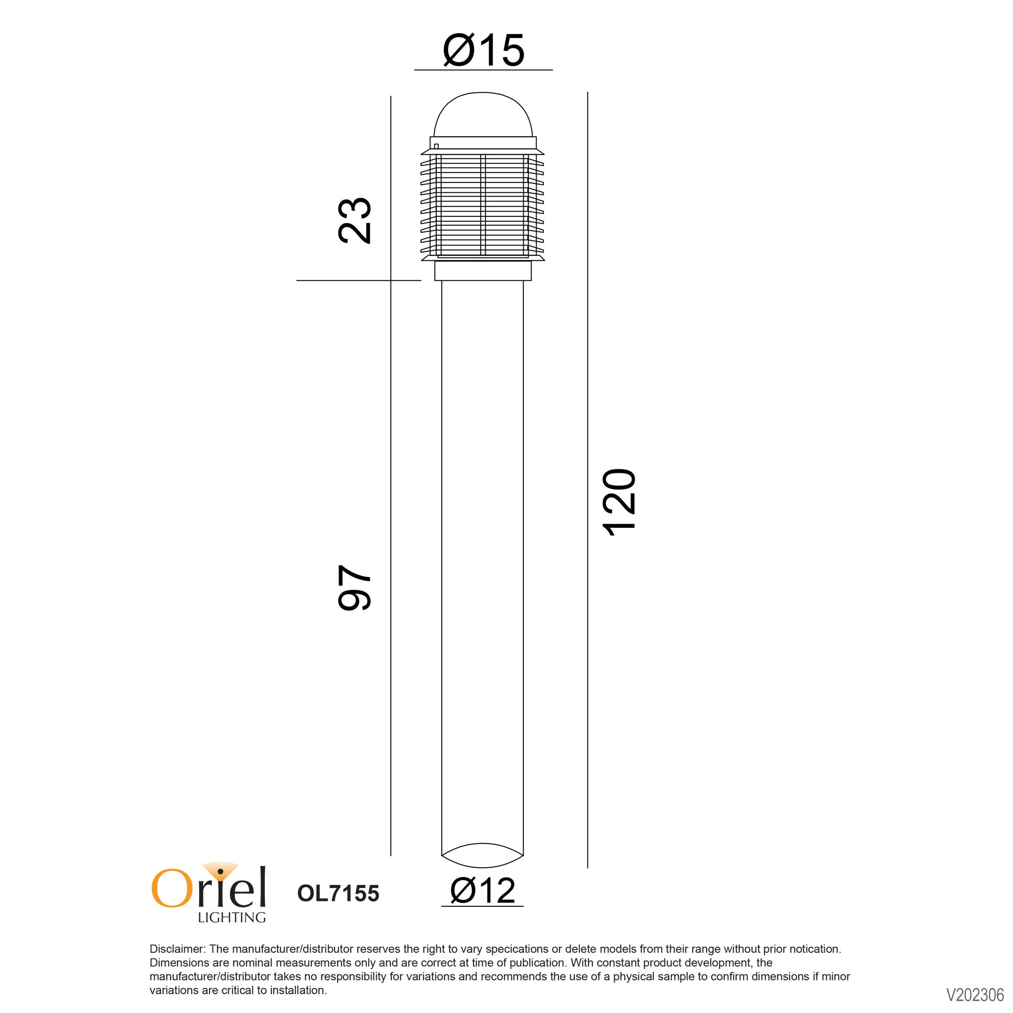 VELIKA IN-GROUND - 240v In-Ground Outdoor Bollard