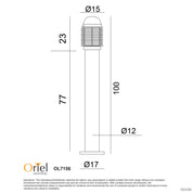 VELIKA BOLLARD - 240v Surface Mounted Outdoor Bollard 1m