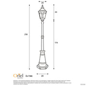 BRISTOL TOP and POST - Traditional Outdoor 218cm Post Light
