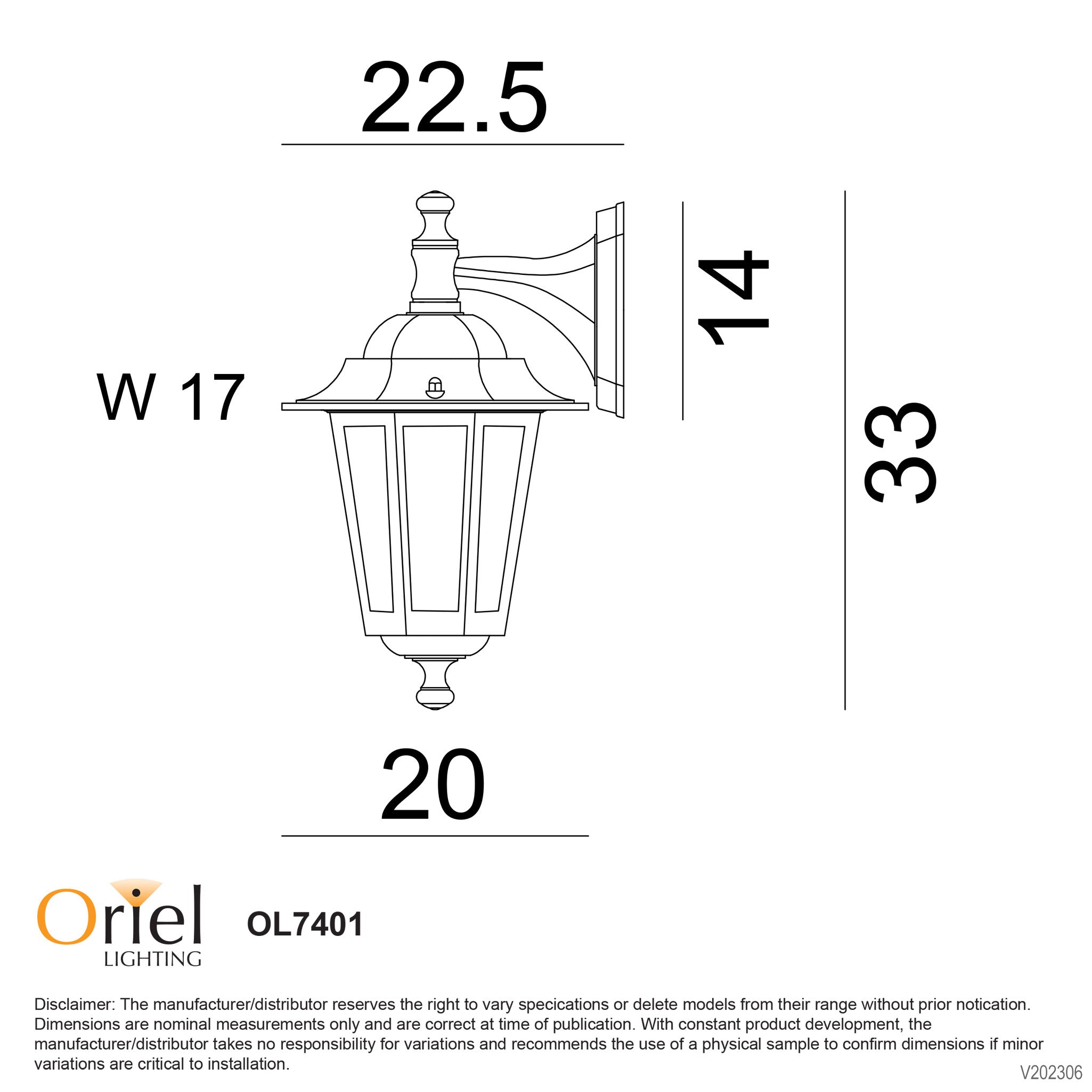 ASCOT DOWN WHITE - Traditional Outdoor Wall Light
